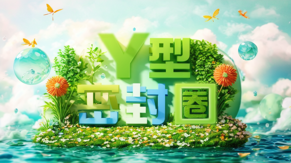 Y形密封圈效果字體海報(bào)